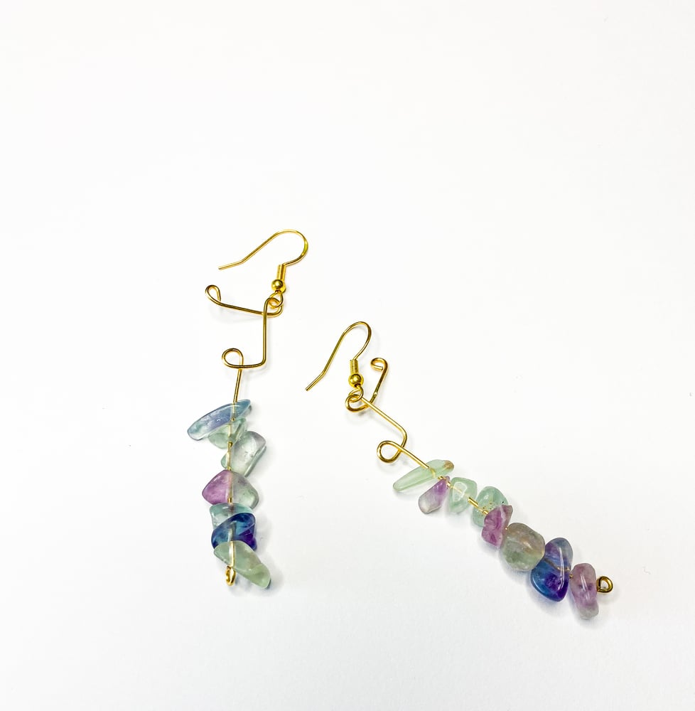 Image of Fluorite Drop Earrings