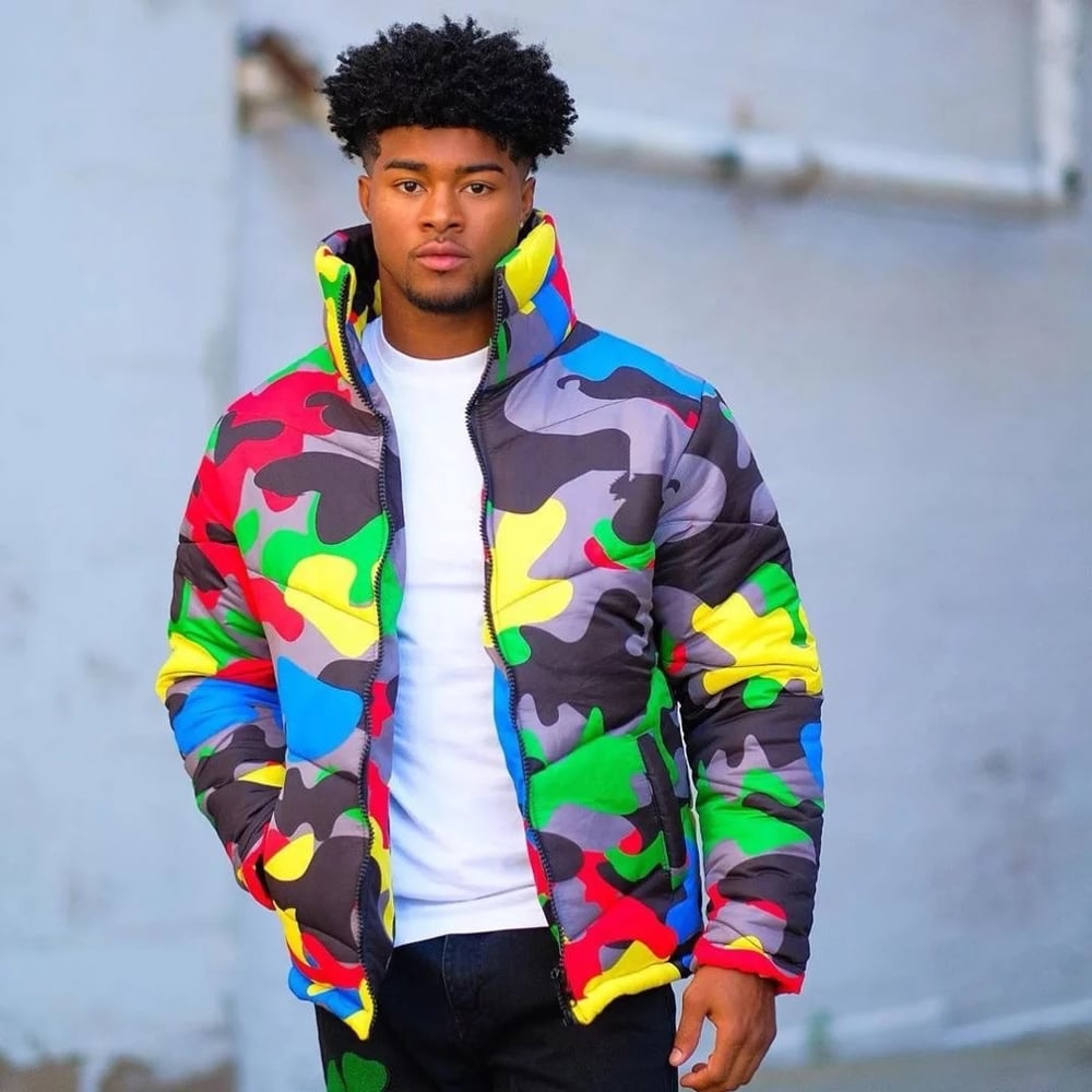 Image of Camouflage Puffer Jacket