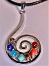 7 Stone Chakra Pendant / Necklace - Style 6