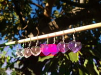 Sterling Silver Dangly Heart Earrings