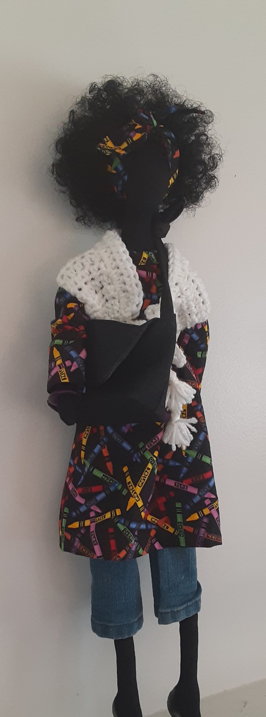 Image of Handmade one of a kind art doll. 