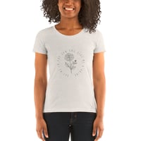Image 3 of Ladies' short sleeve t-shirt Flower Sketch "Put Me In The Sun And Give Me A Drink."