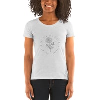 Image 1 of Ladies' short sleeve t-shirt Flower Sketch "Put Me In The Sun And Give Me A Drink."