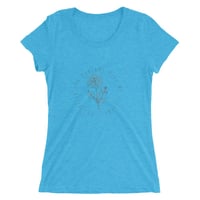 Image 4 of Ladies' short sleeve t-shirt Flower Sketch "Put Me In The Sun And Give Me A Drink."