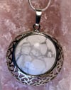 Circular Howlite Pendant / Necklace