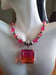 Image of ORANGE AND PINK TOURMALINE PENDANT NECKLACE