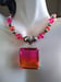 Image of ORANGE AND PINK TOURMALINE PENDANT NECKLACE