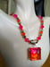 Image of ORANGE AND PINK TOURMALINE PENDANT NECKLACE