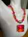 Image of ORANGE AND PINK TOURMALINE PENDANT NECKLACE