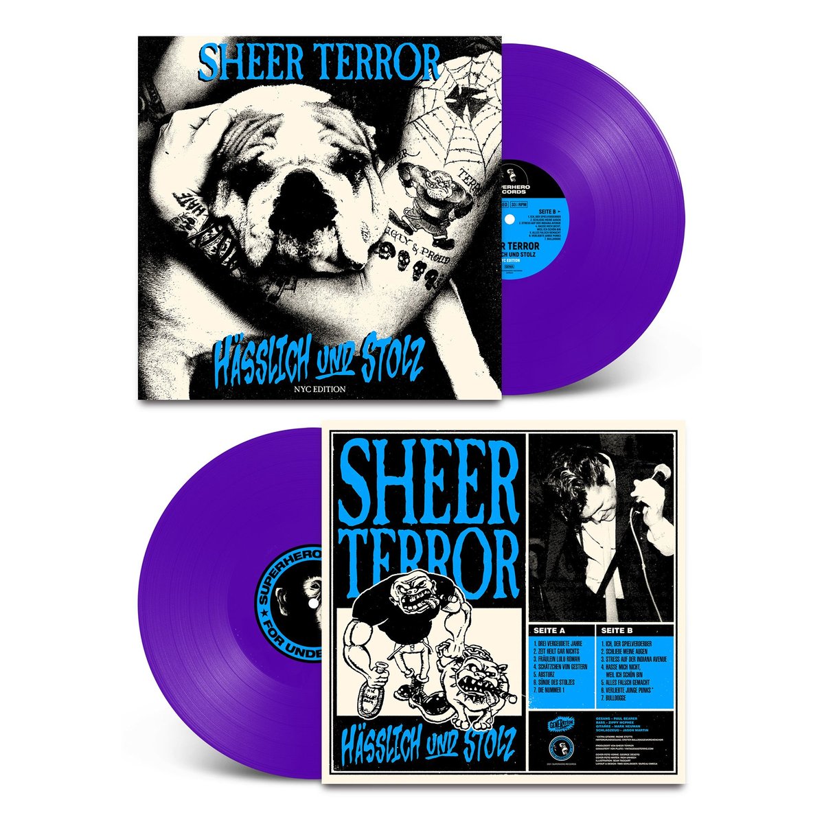 Sheer Terror LP レコード Sheer Terror-Hasslich und Stolz LP NYC Edition purple vinyl pre