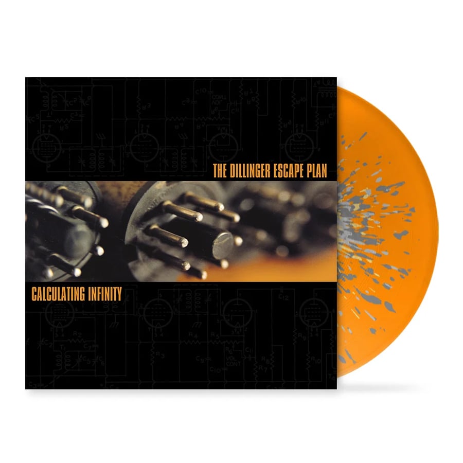 The Dillinger Escape Plan - Calculating Infinity LP (Neon Orange Silver Mustard Grey Splatter) | Darkened Days Records