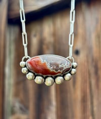 Image 2 of Dryhead Agate + Sterling Silver Ball Necklace