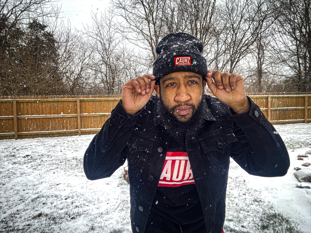 Cauhz™️ Black Stitched Beanie