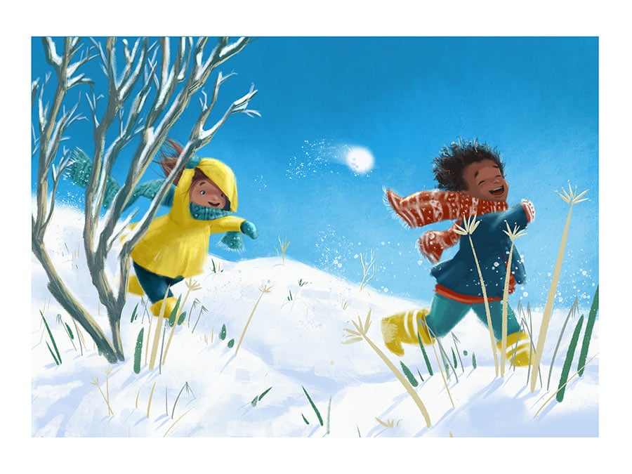 Image of Fine Art PrintSnowball Fight!