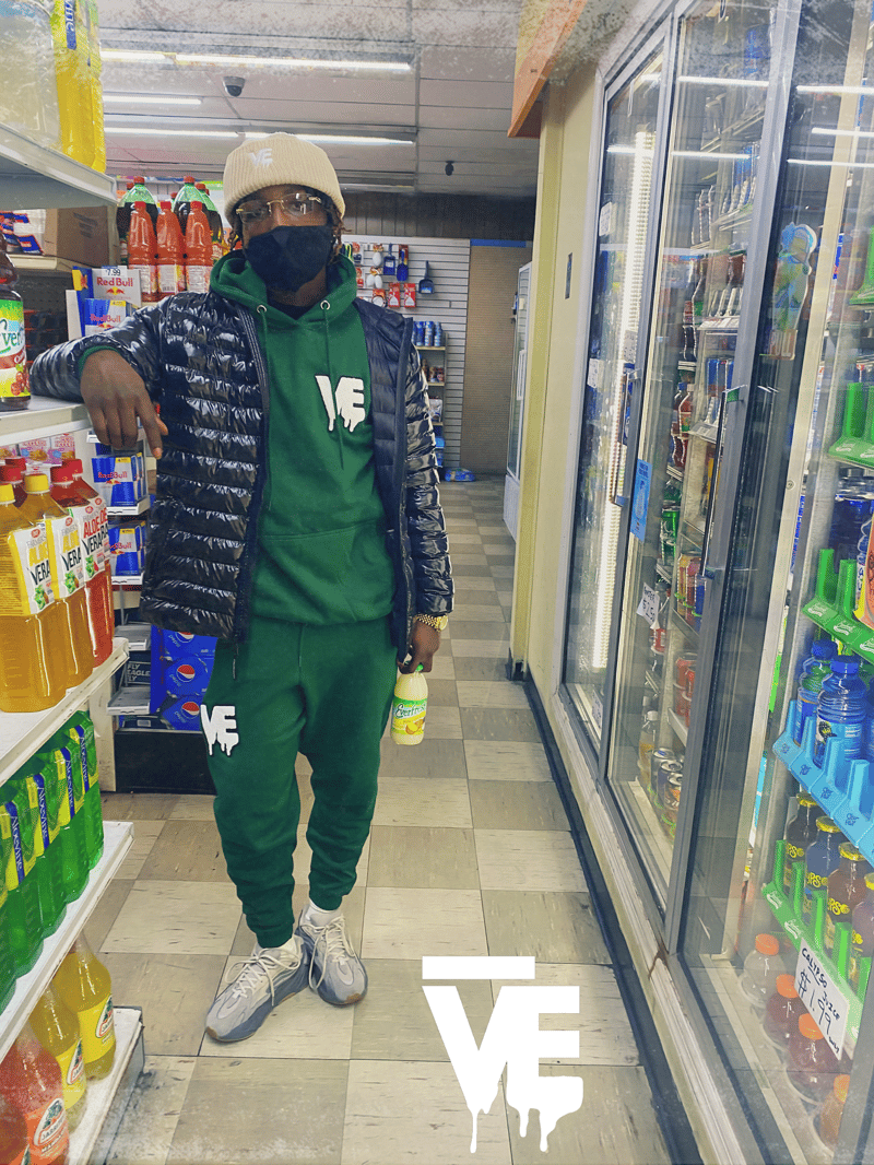 hunter green sweatsuit