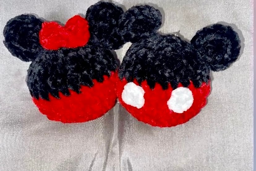Image of Minnie and Micky mouse key rings 