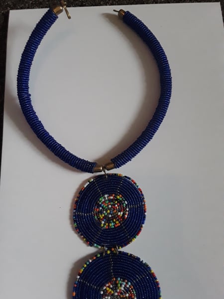 Image of Blue Zulu Necklace 