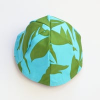 Image 2 of  VHY Hawaiian midcentury green flower tween teen adult vintage fabric six panel bucket hat buckethat