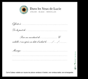 Image of *CARTE CADEAU* Dans les Yeux de Lucie