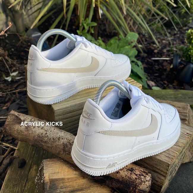 Nike AF1 - Nude Ticks | Acrylic Kicks