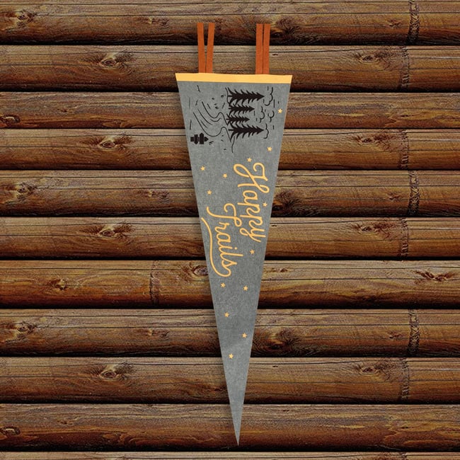 Happy Trails 9x27 Pennant