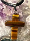 Tiger's Eye Cross Necklace