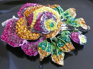 Image of Huge crystal hair ornament - from shoot