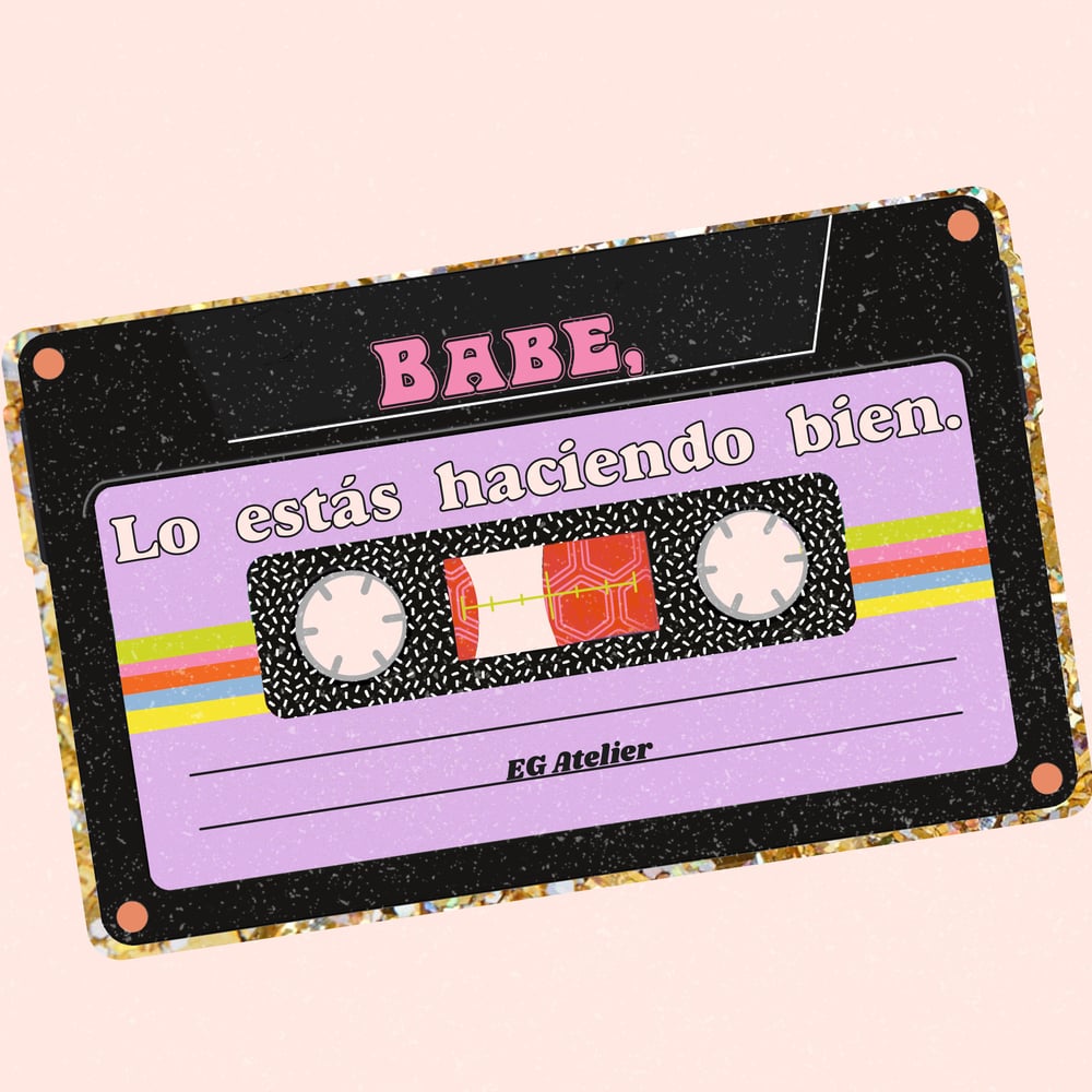 Image of Cassette Glitter Sticker