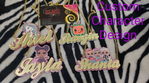 Custom Cartoon Character Nameplate Necklace