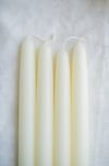 Hand-Dipped Beeswax Taper Candle - Natural Cream 10"