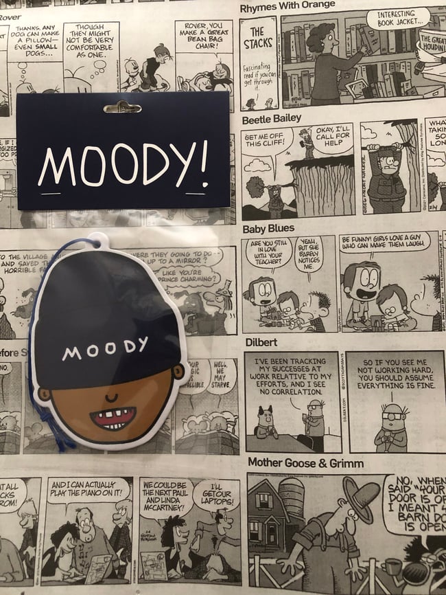 Moody Car Air Freshener (Vanilla)