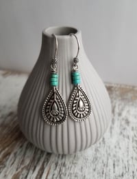 Image 2 of Southwestern Teardrop Earrings