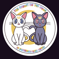 Luna and Artemis Vinyl Sticker
