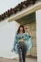 Image of Hand Meets Sky Robe/Cape & Hand Woven Gold Belt