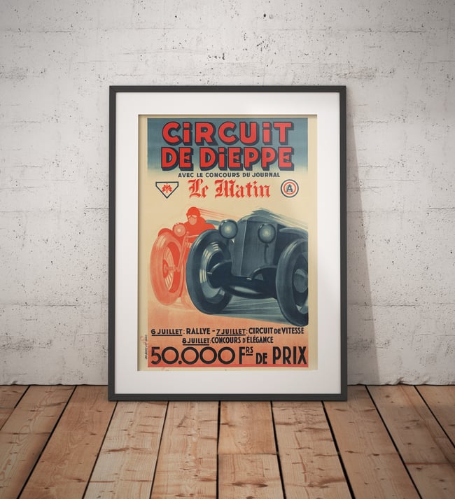 Circuit de Dieppe | 1930 | Wall Art Print | Vintage Poster