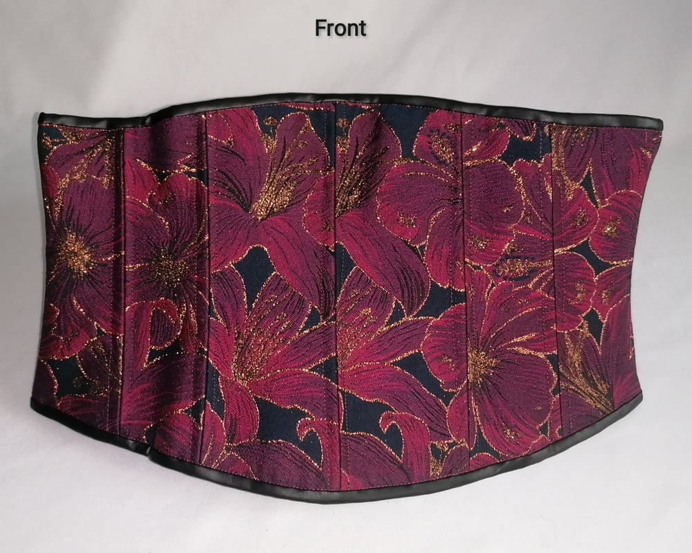 RED & GOLD UNDERBUST CORSET & BAG SET