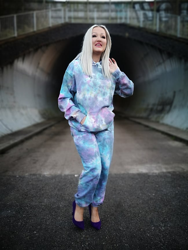 Tie dye best sale tracksuit blue