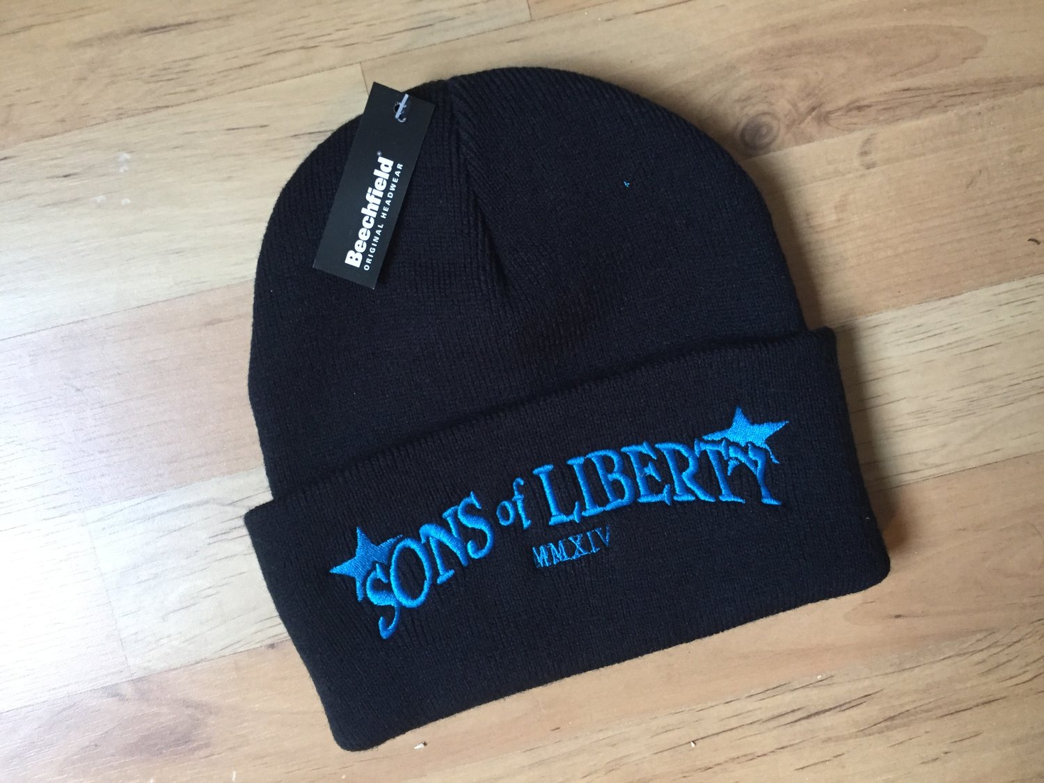 Image of Beanie Hat - Glacier Blue on Black