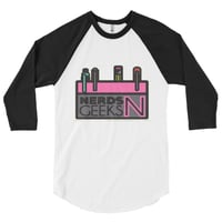 Image 2 of Nerds N Geeks 3/4 sleeve raglan shirt
