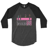 Image 1 of Nerds N Geeks 3/4 sleeve raglan shirt