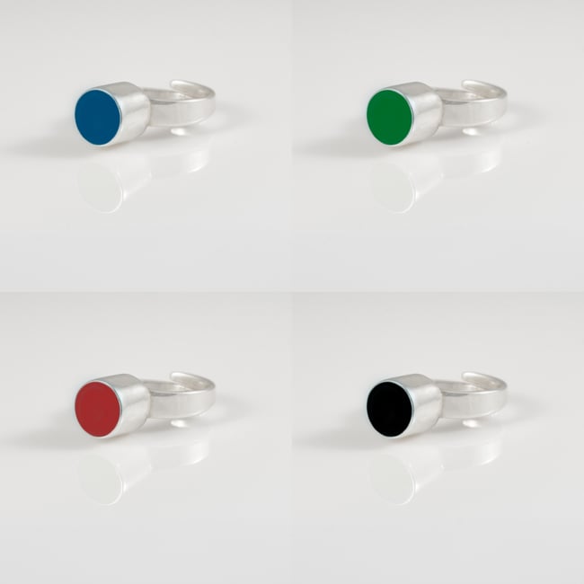 Urban Pop Up Silver Ring - Small High