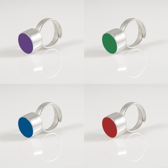 Urban Pop Up Silver Ring - High