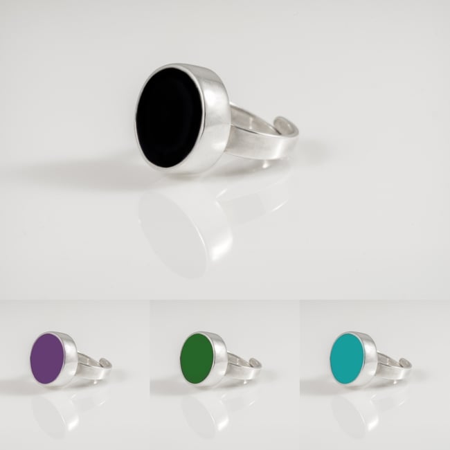 Urban Pop Up Silver Ring - Wide