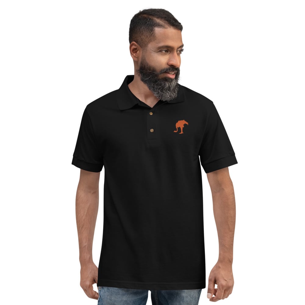 Polo shirt orange clearance black