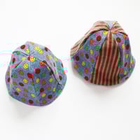 Image 3 of smiley face corduroy vintage fabric six panel bucket hat buckethat sunhat courtneycourtney 