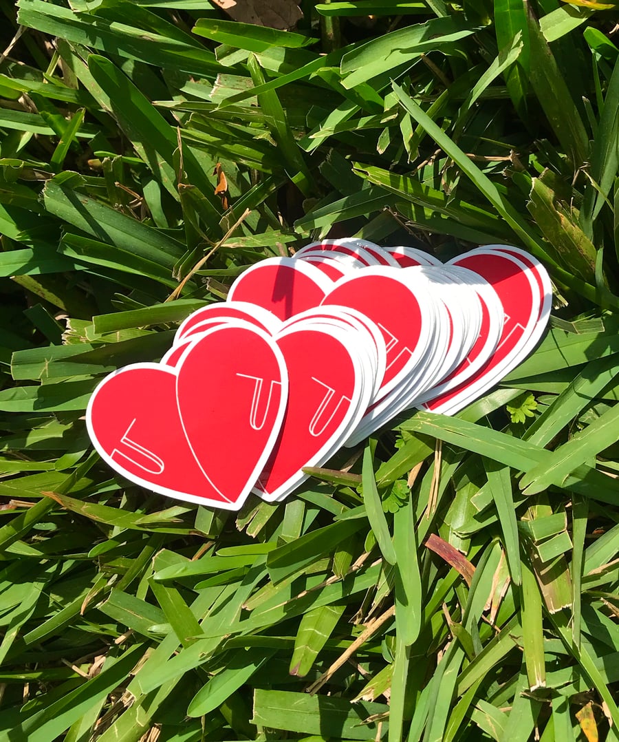 Image of 3" HEART STICKERS