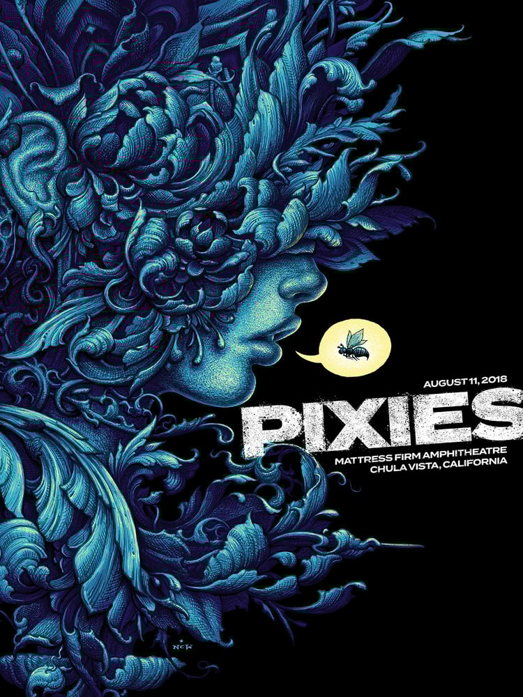 Image of Pixies Gig Poster, August 11 Chula Vista, CA