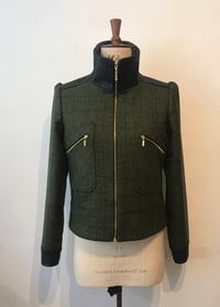 Image 1 of Tweed and leather Marianne zip jacket