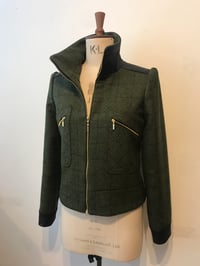 Image 2 of Tweed and leather Marianne zip jacket