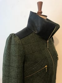 Image 4 of Tweed and leather Marianne zip jacket